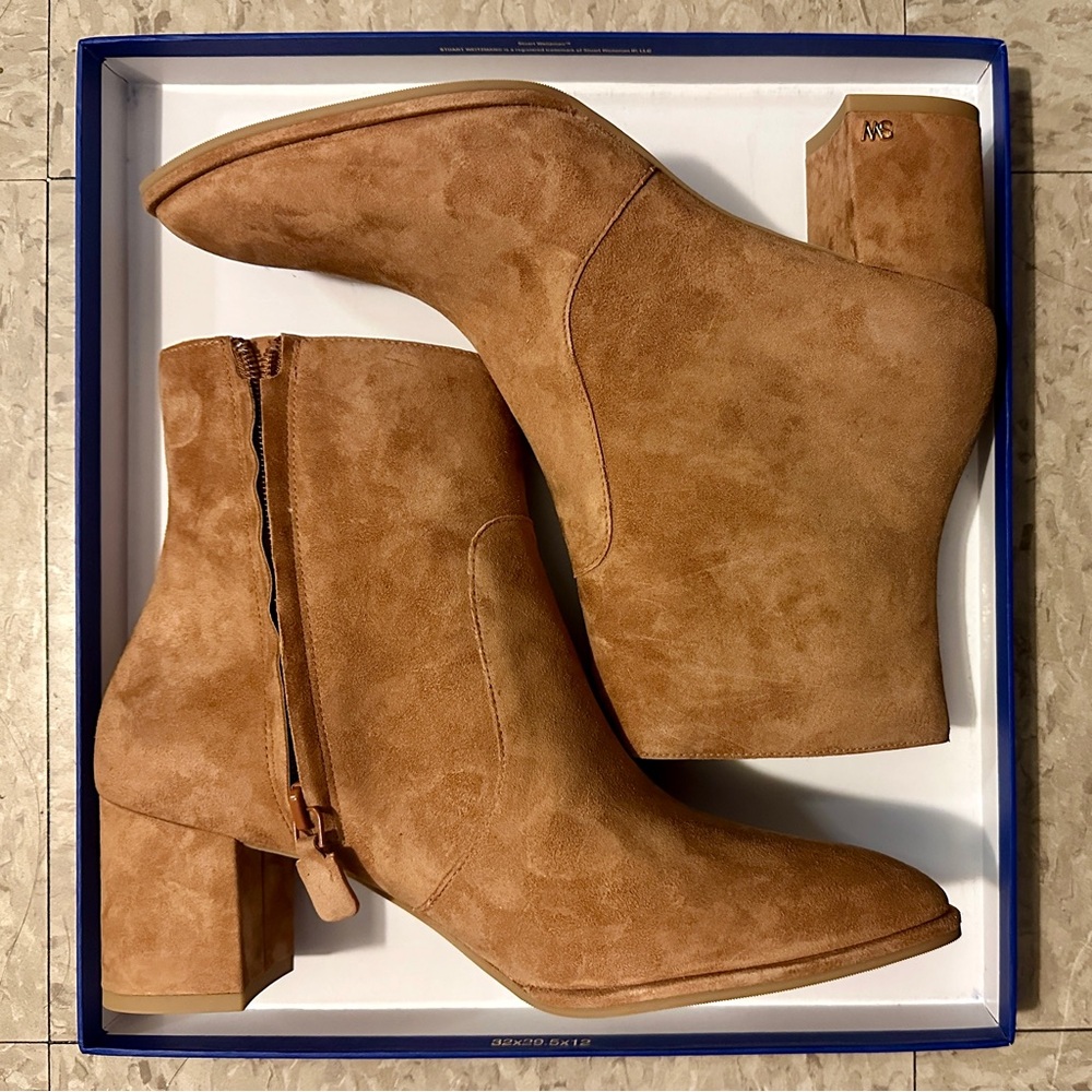 Stuart Weitzman Ryland 60 Suede Ankle Boots